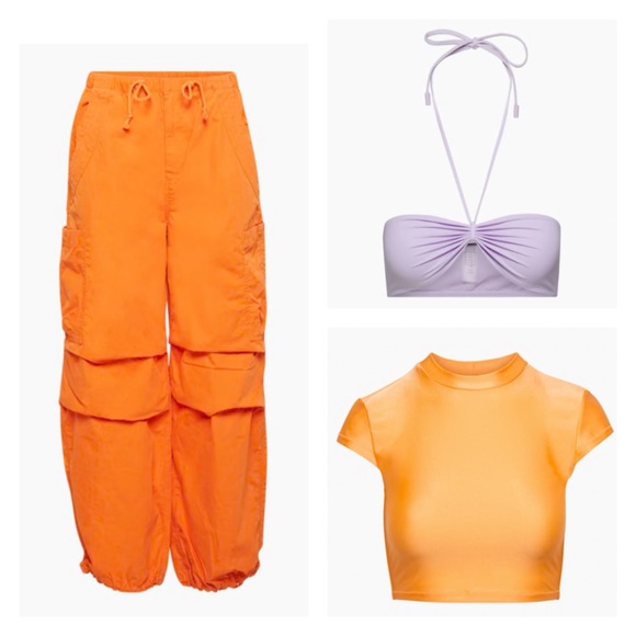 Aritzia orange parachute pants - Picture 3 of 3